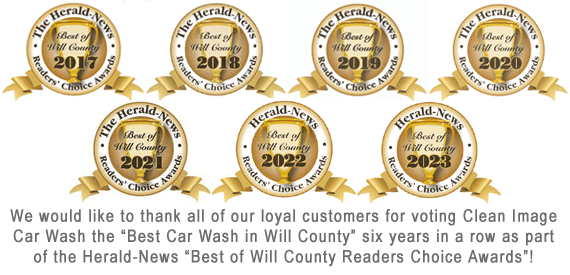 We would like to thank all of our loyal customers for voting Clean Image Car Wash the Best Car Wash In Will County seven years in a row as part of the Herald-News Best of Will County Readers' Choice Awards!