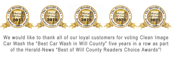 We would like to thank all of our loyal customers for voting Clean Image Car Wash the Best Car Wash In Will County five years in a row as part of the Herald-News Best of Will County Readers' Choice Awards!